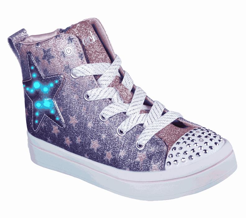 Skechers Twinkle Toes: Twi-Lites - Starry Gem - Girls Sneakers Lavender/Multicolor [AU-YE6649]